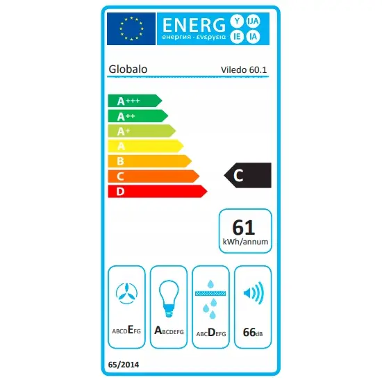 Okap kuchenny do zabudowy Globalo VILEDO 60.1 LED Inox