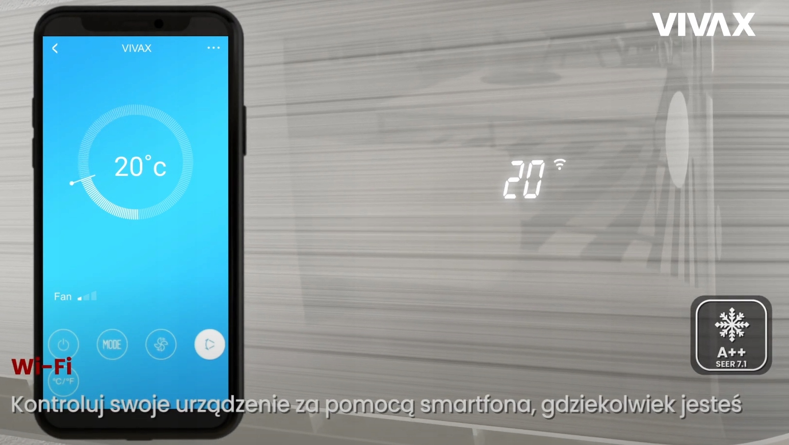 VIVAX R+ Design Gold funkcje 2.6kW