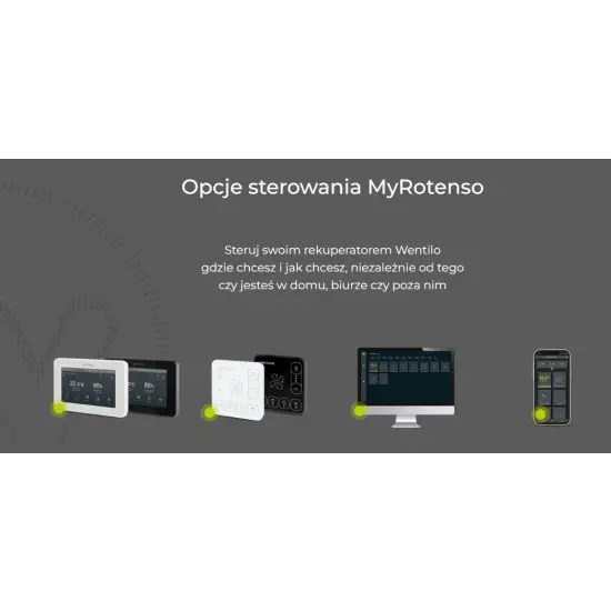 REKUPERATOR Rekuperacja ROTENSO Wentilo Icon IC120 E1 AA Entalpia - do 70m2